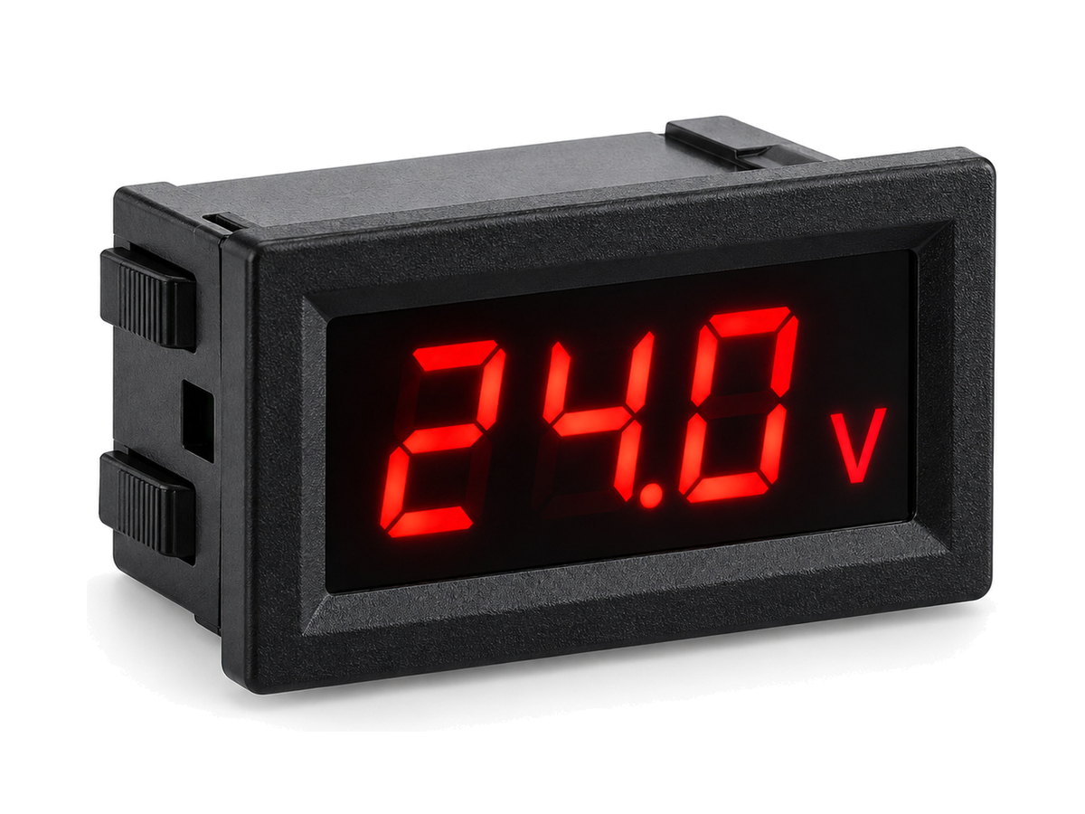 Waterproof DC panel voltmeter